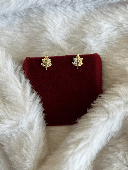 Dual-Tone Maple Leaf Studs