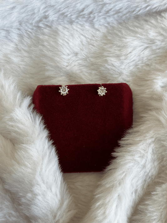 Crown Halo Solitaire Studs