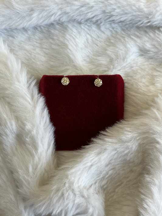 Shimmering Pavé Dome Studs