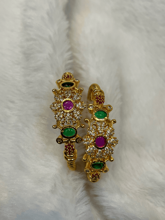 Kids Multicolor Floral Stone Bangles