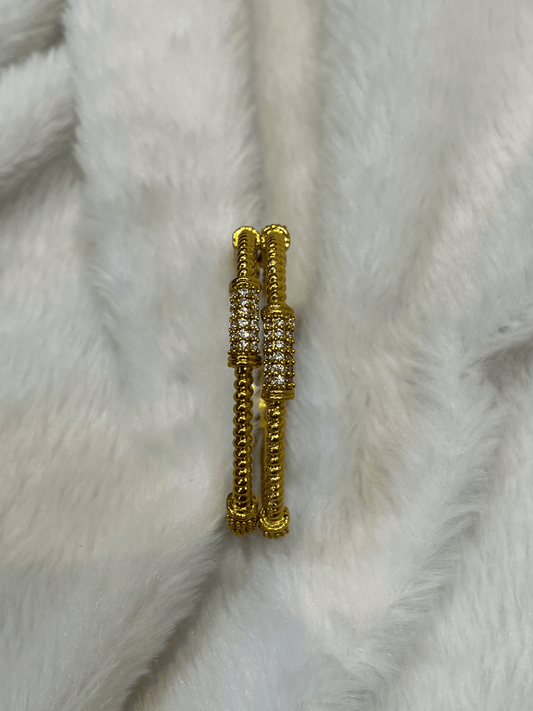 Pearl-Link Crystal Centre Bangles for Kids