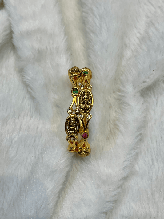 Antique Laxmi Bangle with Ruby Stones for Kids