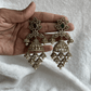 Emerald Green CZ Tiered Jhumka