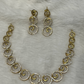 Gold-Tone Openwork Swirl Motif Necklace Set