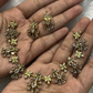 Gold-Tone CZ Floral Cluster Choker Set