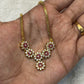1Gram GoldPolish-Diamond Ruby Pendent Chain (18inch)