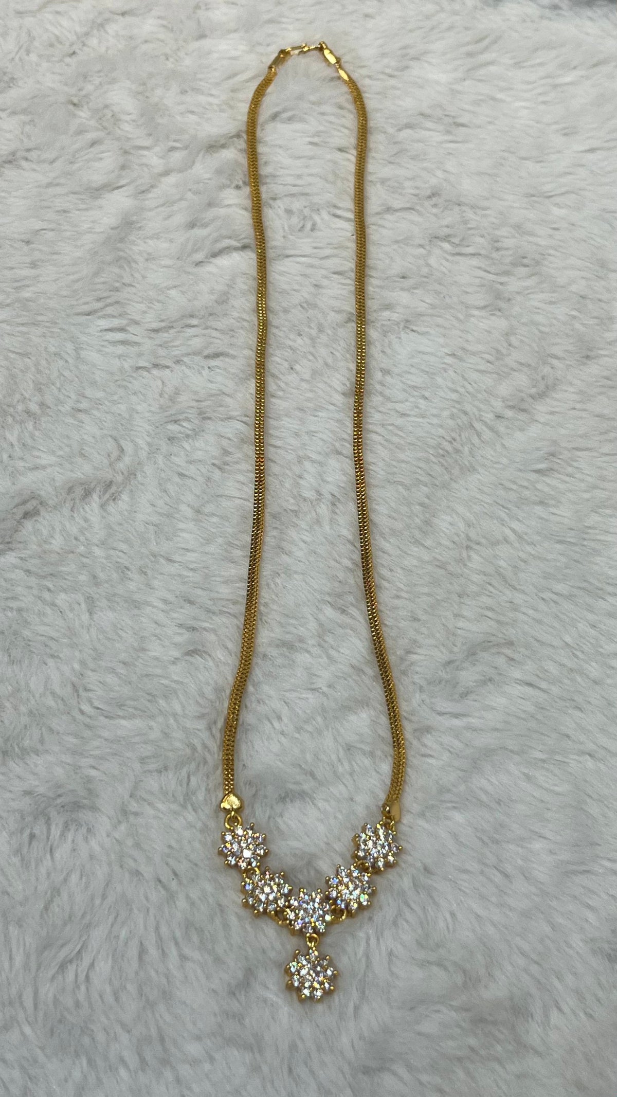 1Gram GoldPolish-Diamond Pendent Chain (18inch)