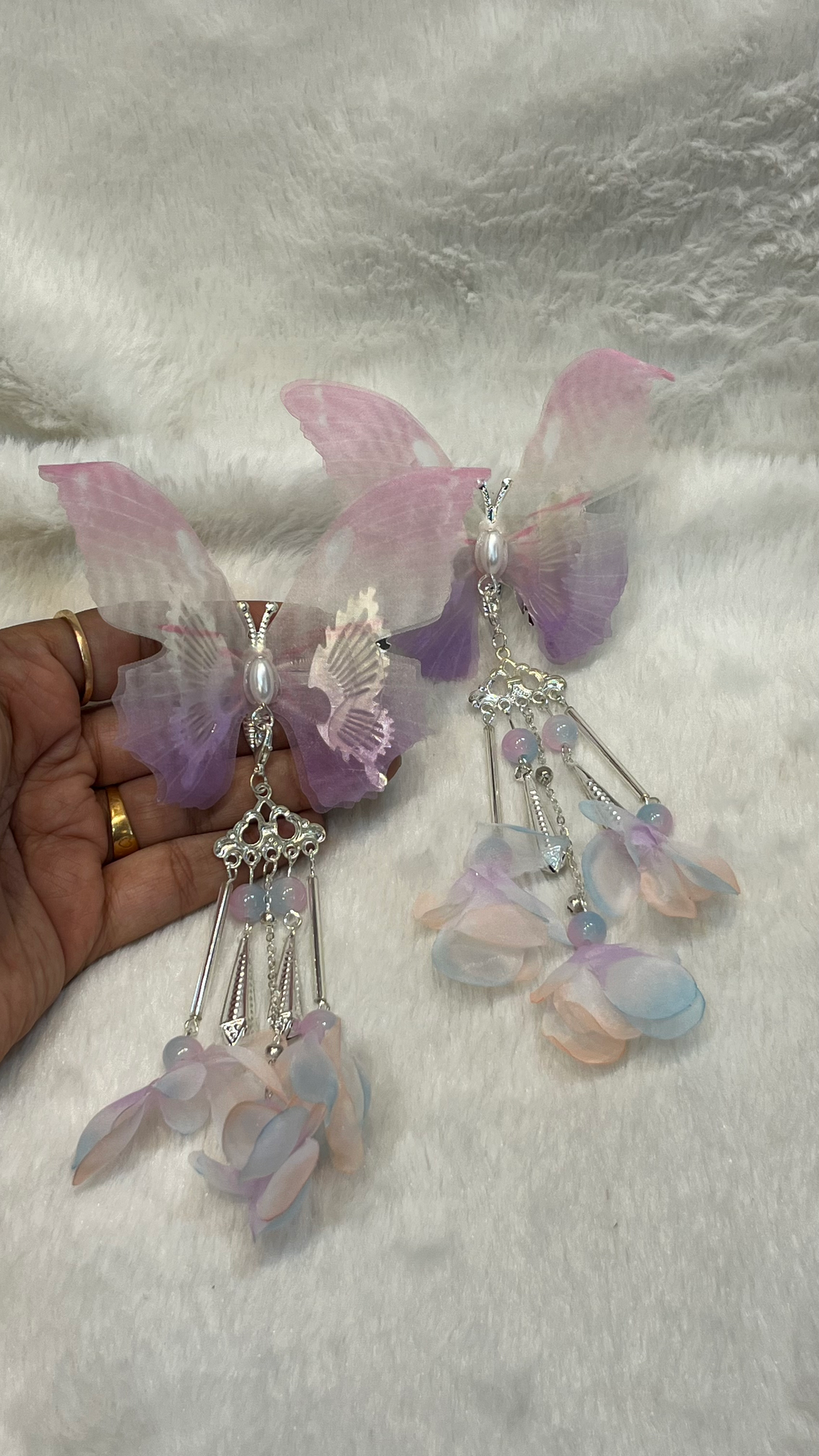 Butterfly Alligator clip-Mom & Daughter