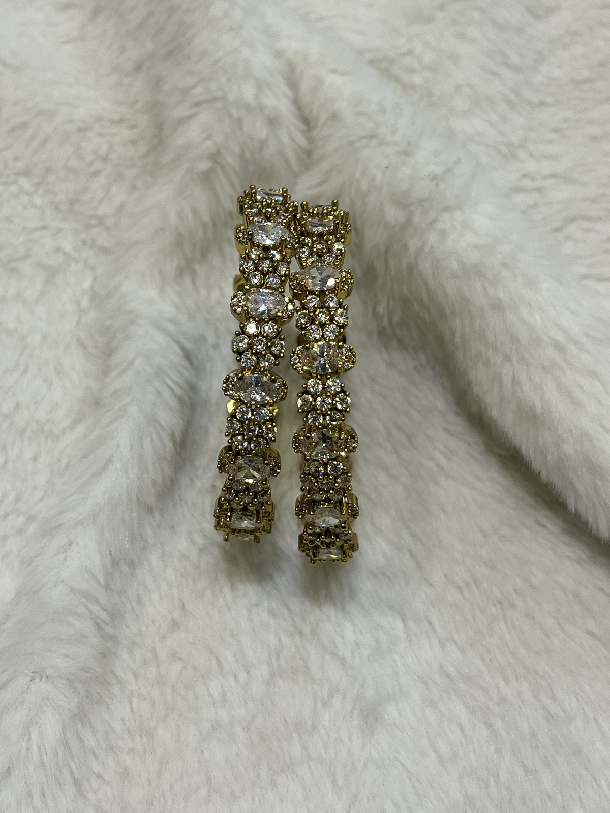 Royal CZ Solitaire Cluster Bangles