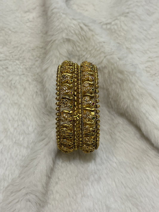 Royal Heritage Carved Kada Bangles