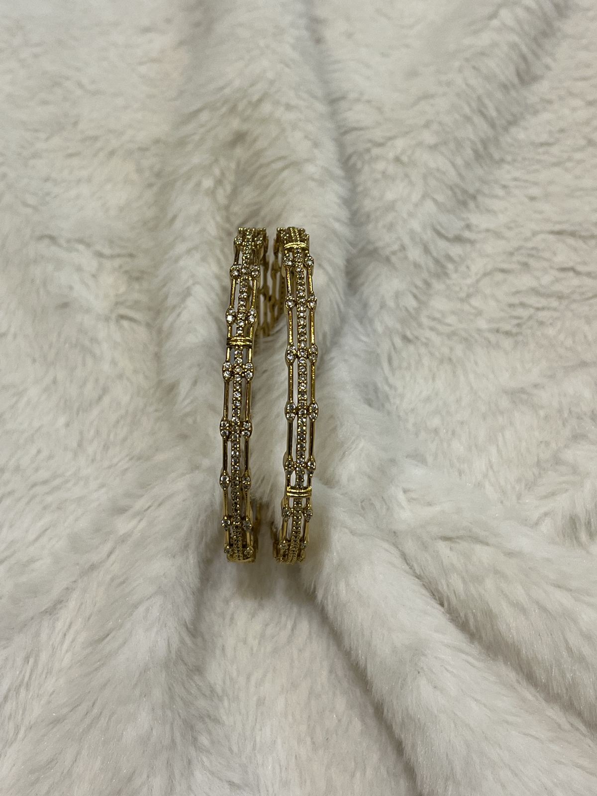 Contemporary Grid Stone Bangles