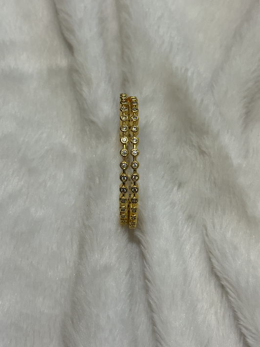Dainty Bezel Solitaire Bangles