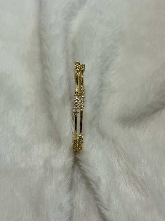 Minimalist Starlet CZ Gold Bangle