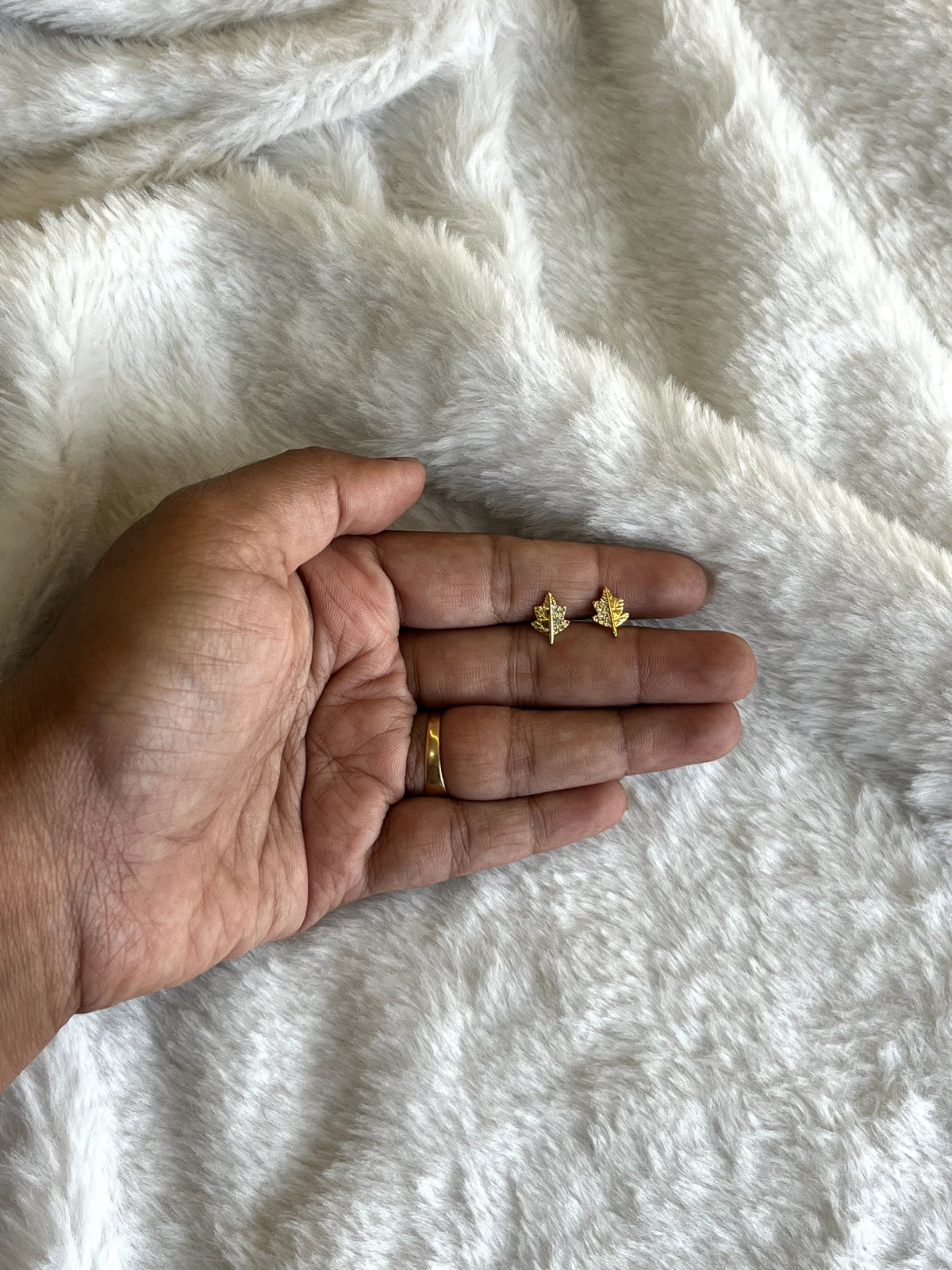Dual-Tone Maple Leaf Studs