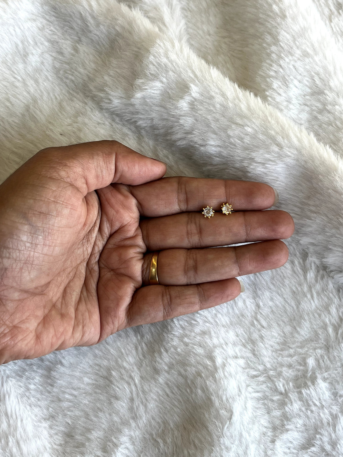 Crown Halo Solitaire Studs