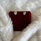 Split Elegance Heart Studs
