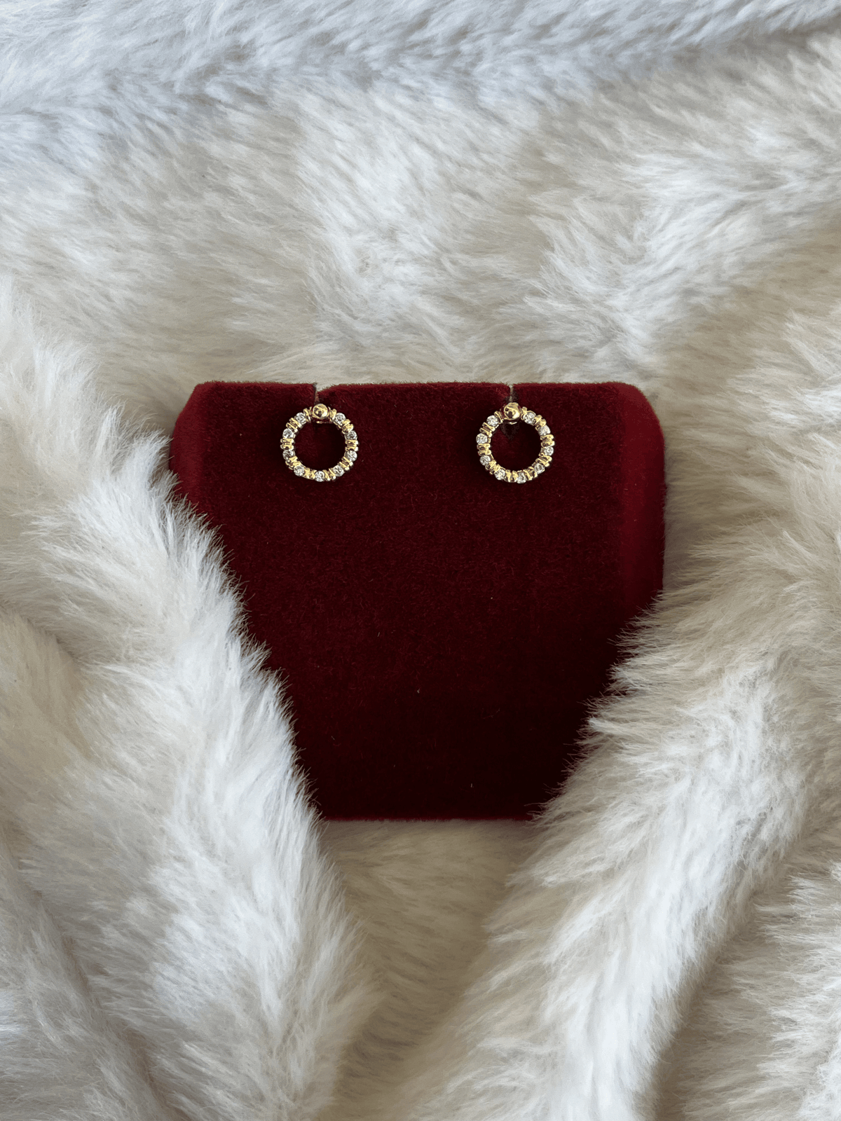 Beaded Eternity Halo Studs