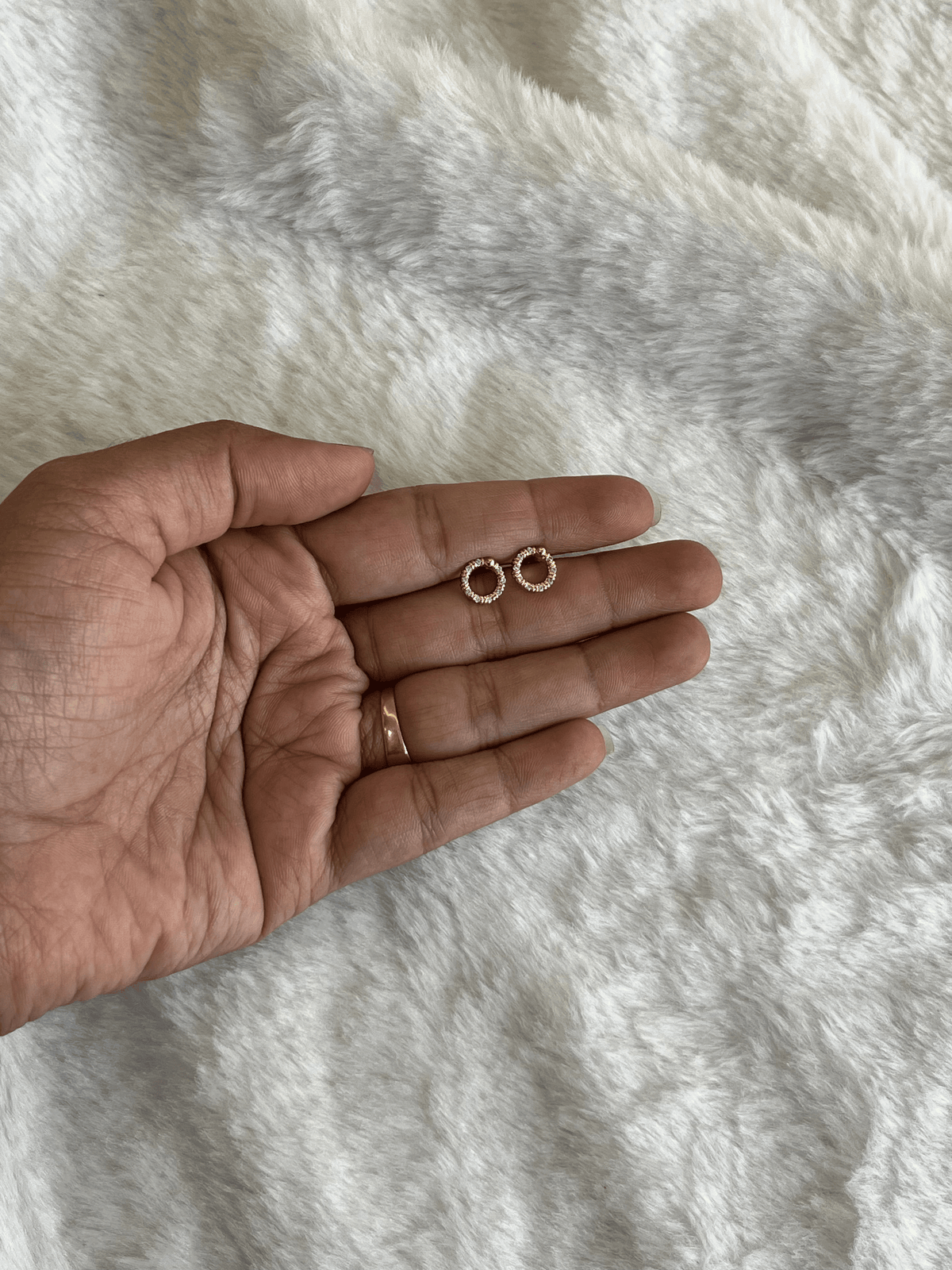 Beaded Eternity Halo Studs