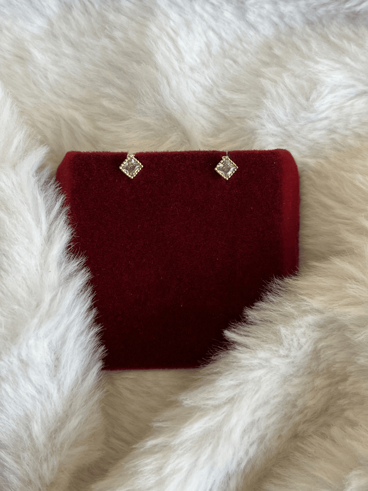 Princess-Cut Diamond Frame Studs