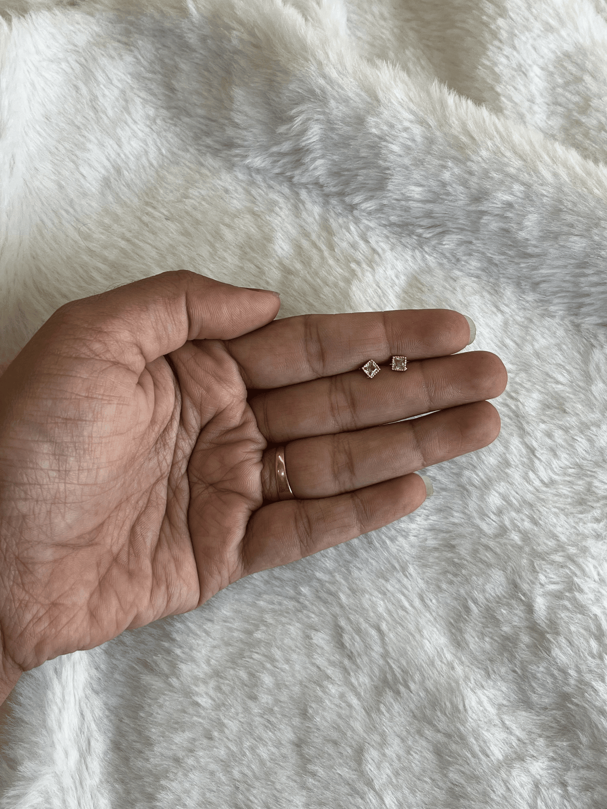Princess-Cut Diamond Frame Studs