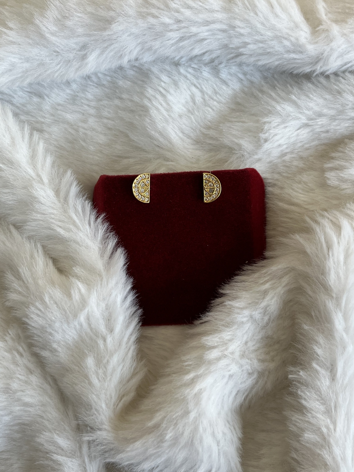 Art Deco Half-Moon Studs