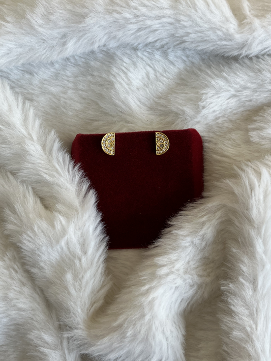 Art Deco Half-Moon Studs