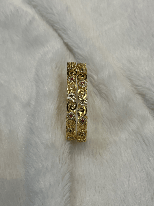 Mayura Wave Multi-Stone Bangles